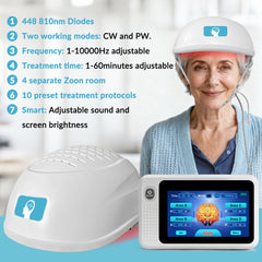 ZJZK 1070nm 810nm Near Infrared Light Therapy PBM Helmet for Brain Health Stroke Alzheimer Treatment Improve Memory